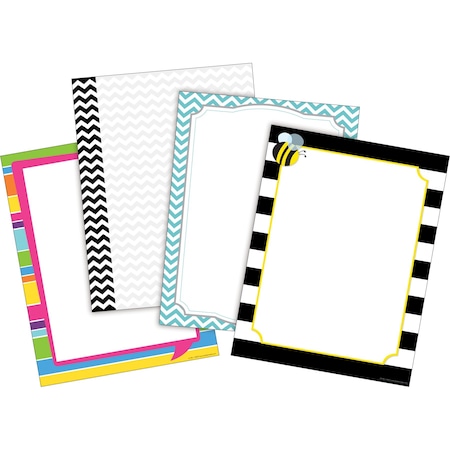 Barker Creek Chevrons & Stripes Computer Paper (4 designs), 200 sheets/Package 3723